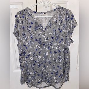 LIZ Claiborne flower blossom blouse